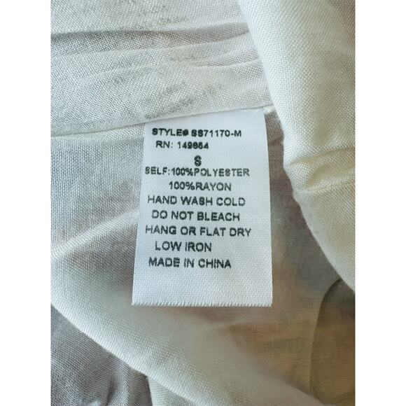 Sage The Label Small Red-Orange Fall Leaf Print Ruffle Lined Mini Skirt NEW - Picture 6 of 6